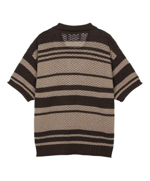 Sahara Collar Half-Knit Brown/Beige