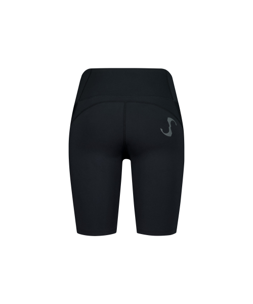 Thigh Slit Shorts Leggings / Black