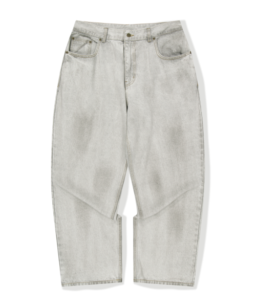 FACE DENIM PANTS (S.GREY)