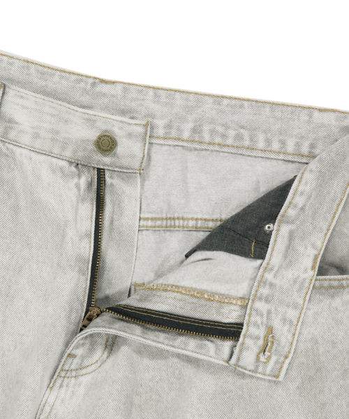FACE DENIM PANTS (S.GREY)
