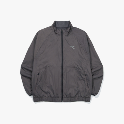 Беговая флисовая куртка Thermaflow Mesh grey
