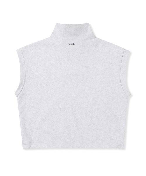 [25SS clove] Soft Half Zip-Up Vest (Light Grey)