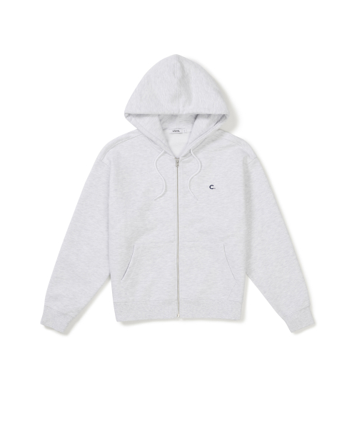 New Active Oversized Hoody Zip-up (Light Grey)