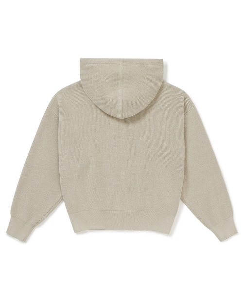 [25SS clove] Knit Hoody Zip-up (Light Grey)