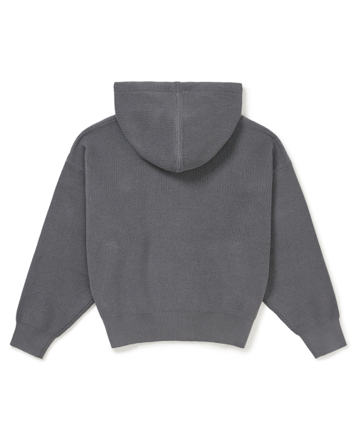 [25SS clove] Knit Hoody Zip-up (Grey)