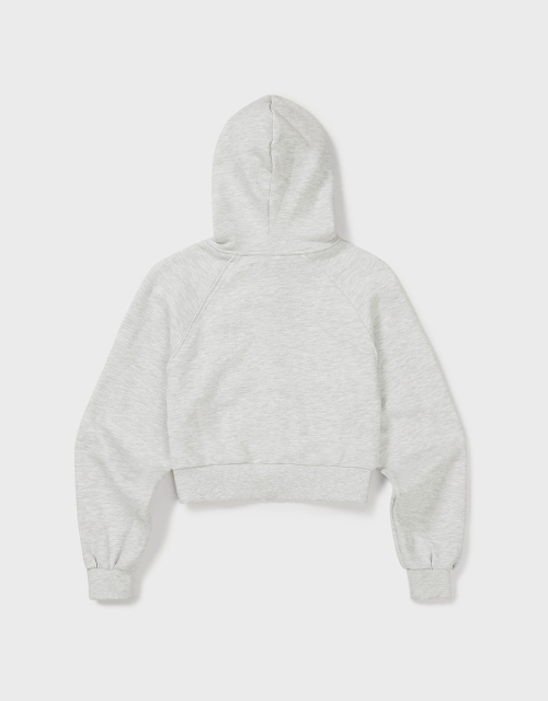 [MMW] CROP HOOD ZIP UP (ASH GREY)