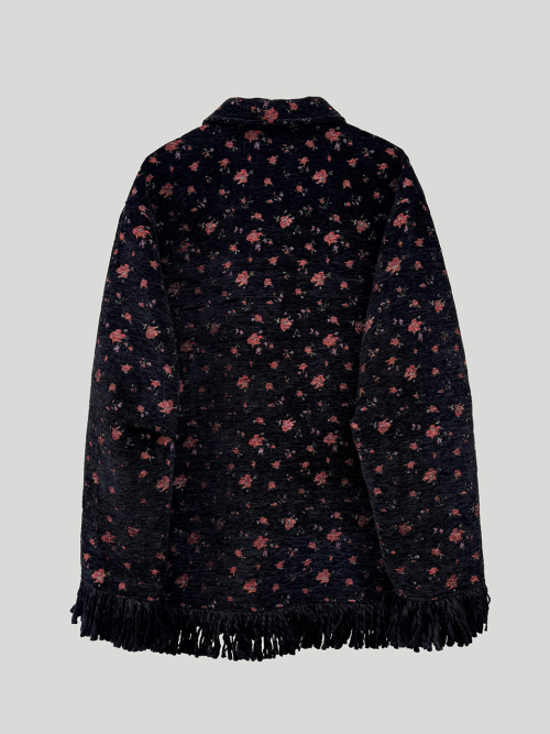 JACQUARD FRINGE TOP