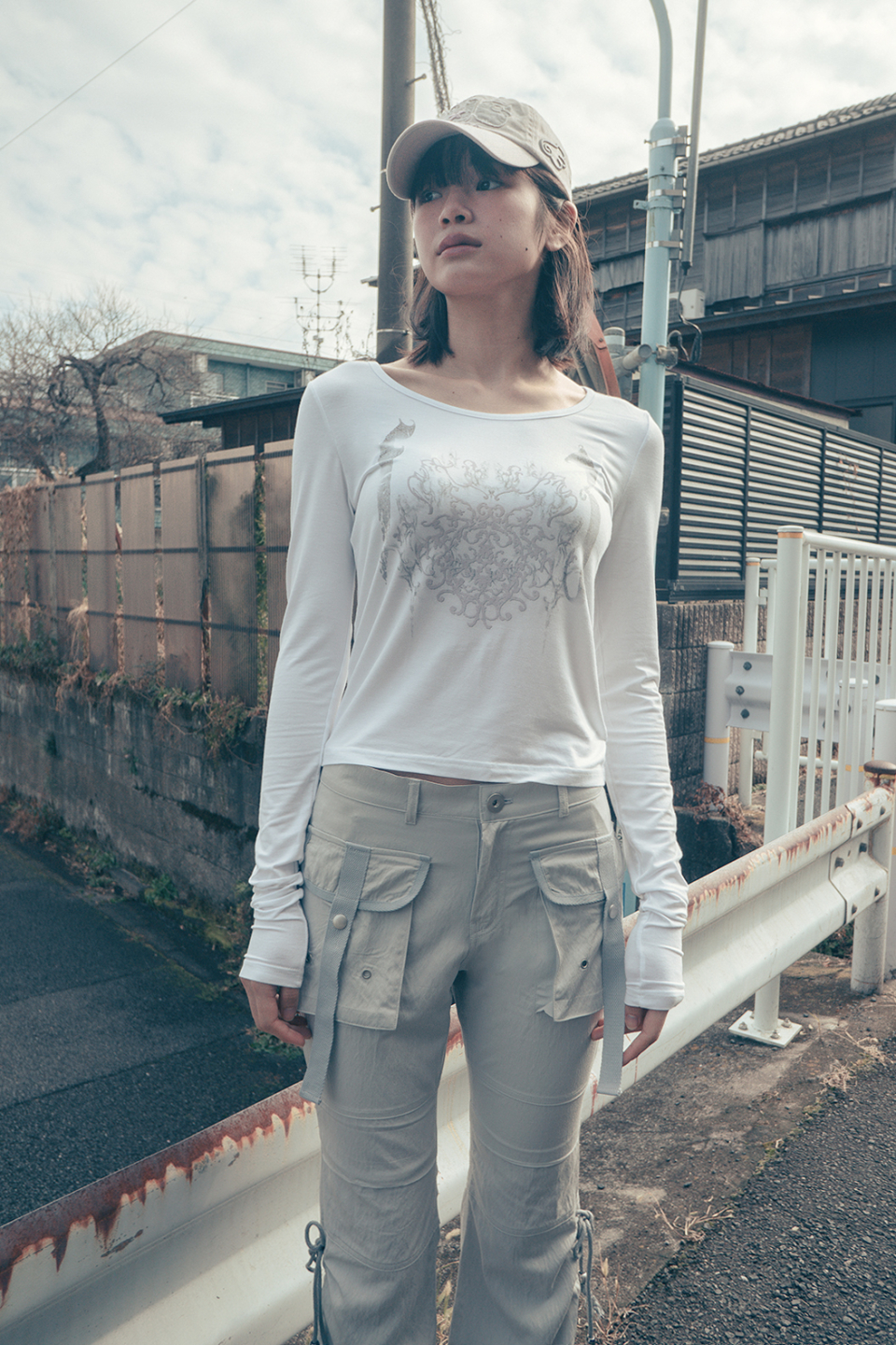 hug your skin☆Ornament printed top MUSINSA | HUG YOUR SKIN Ornament Print Top (White)