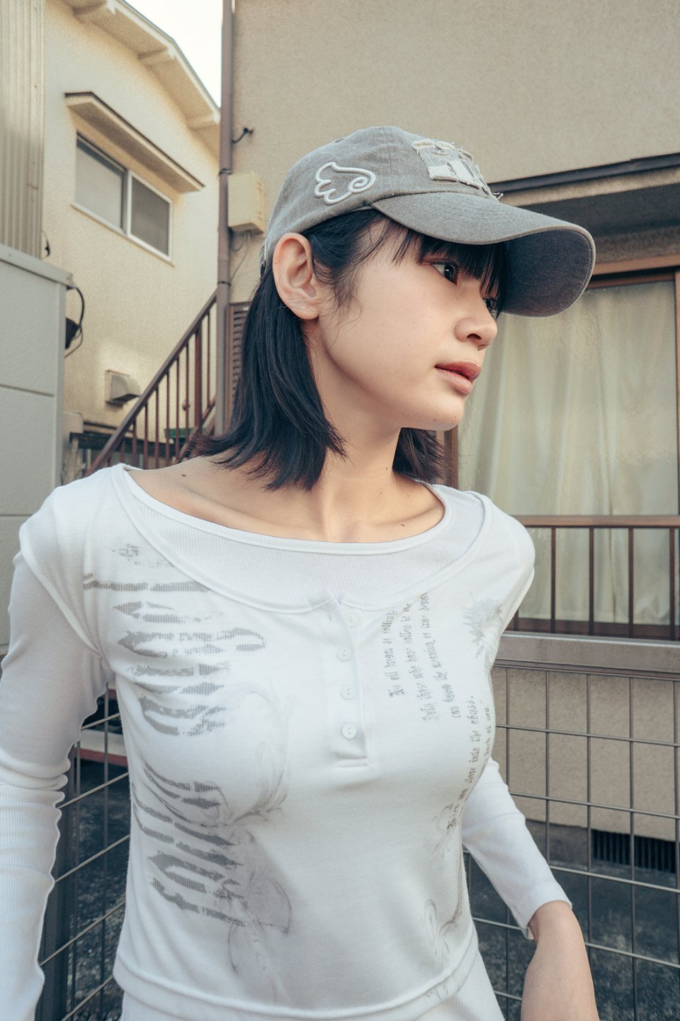 【HUGYOURSKIN】Fallen Angel Layered Top in Charcoal all products - top - hug your skin
