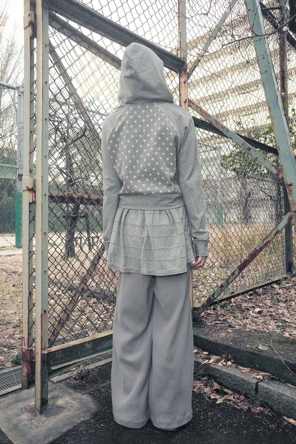 [hug your skin] Dot big pocket hoodie zip-up /追跡付 ☆kiiikiii ハウム 着用！！【HUG YOUR SKIN】Dot Big Pocket