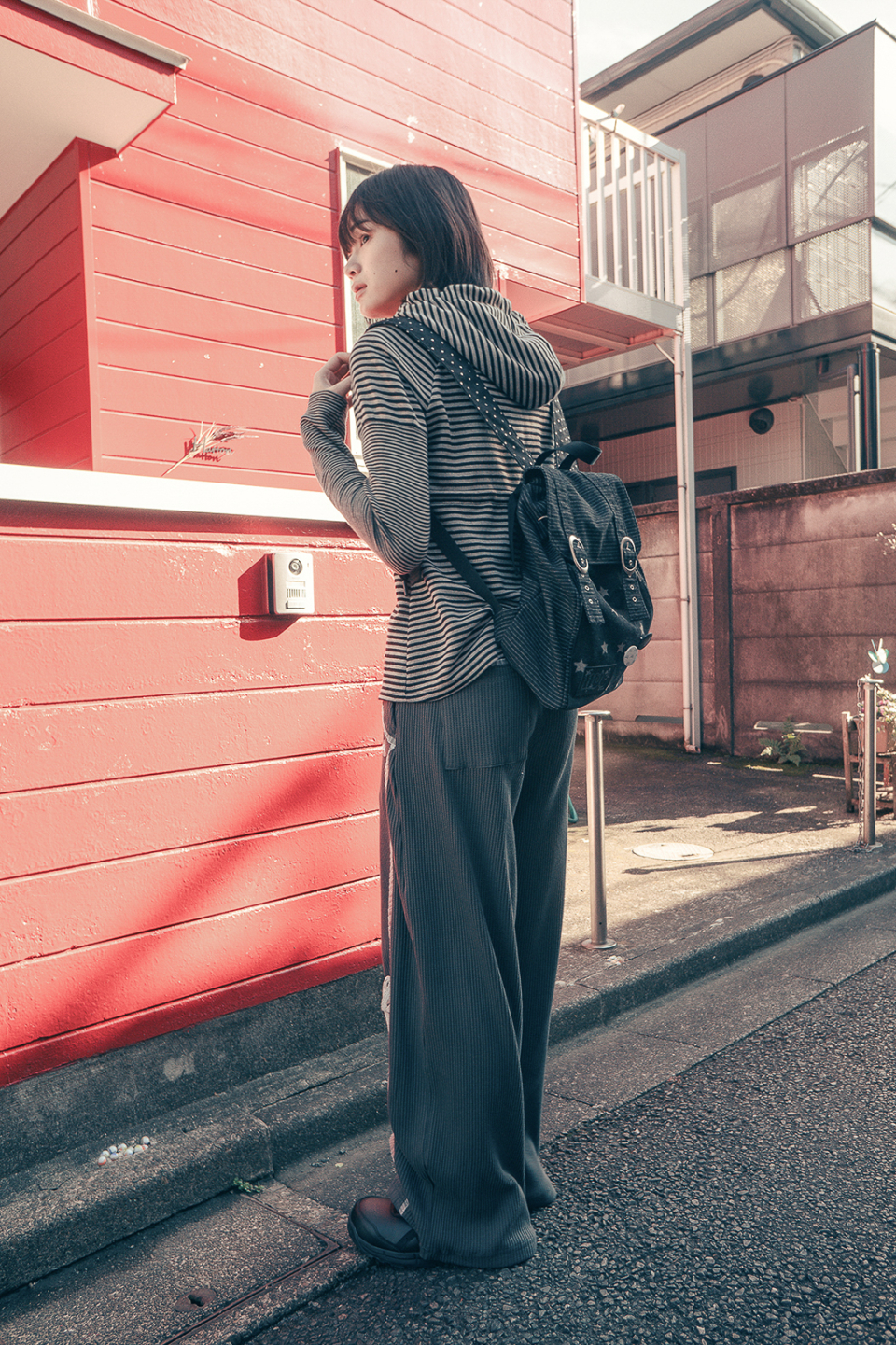 ☆hug your skin☆ Striped Babydoll Hoodie White Black MUSINSA | HUG YOUR SKIN Striped Babydoll Hoodie (White Black)