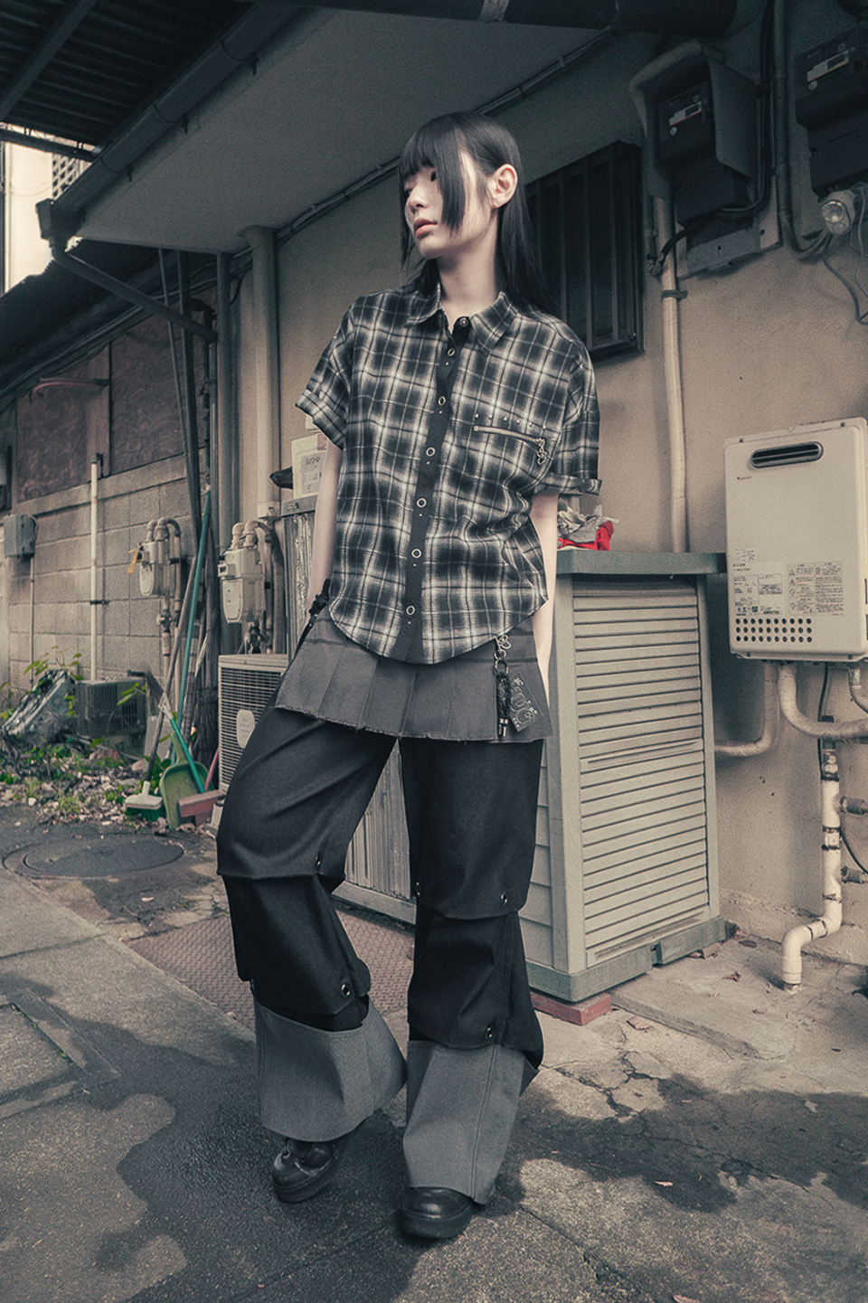 STUD CHECK SHIRT
