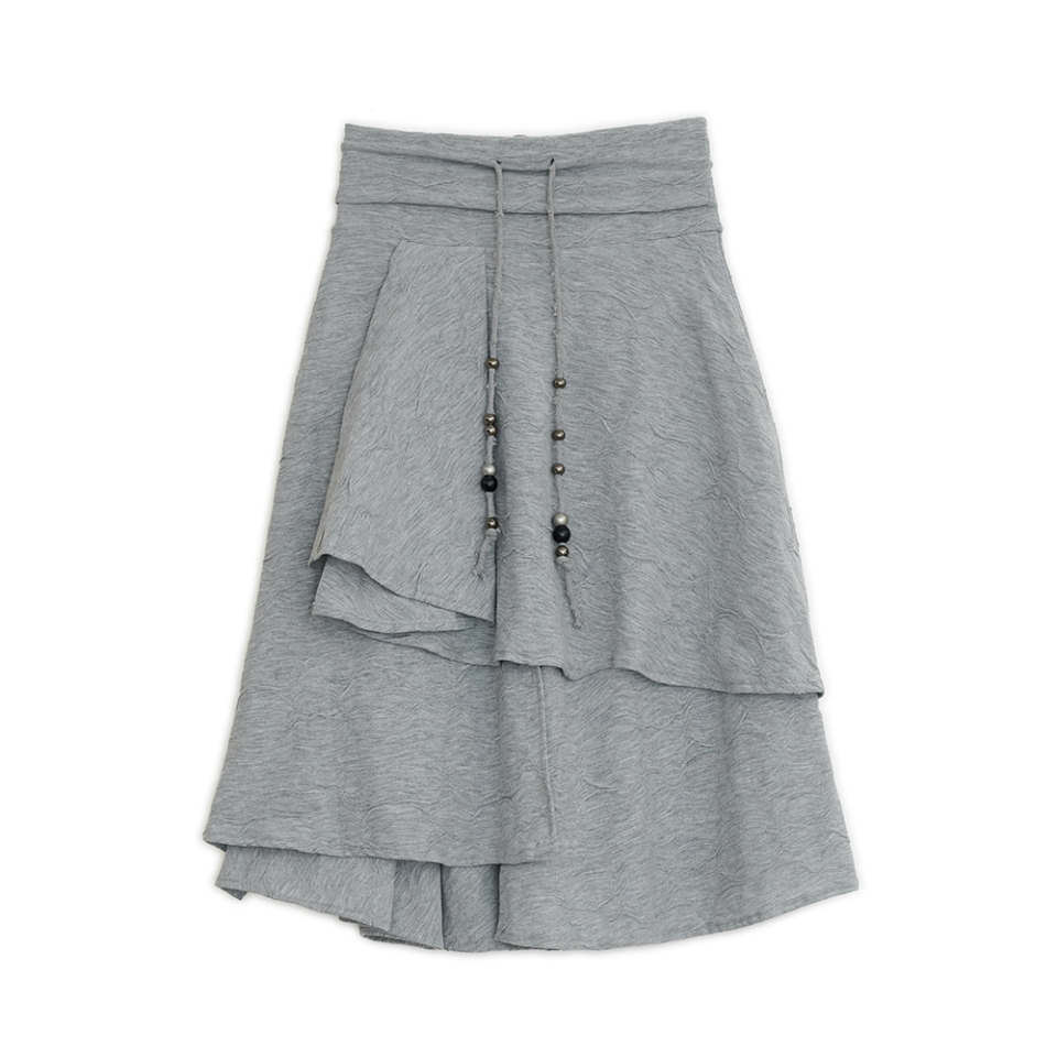 STAR FLARED MIDI SKIRT - 2 COLORS GREY