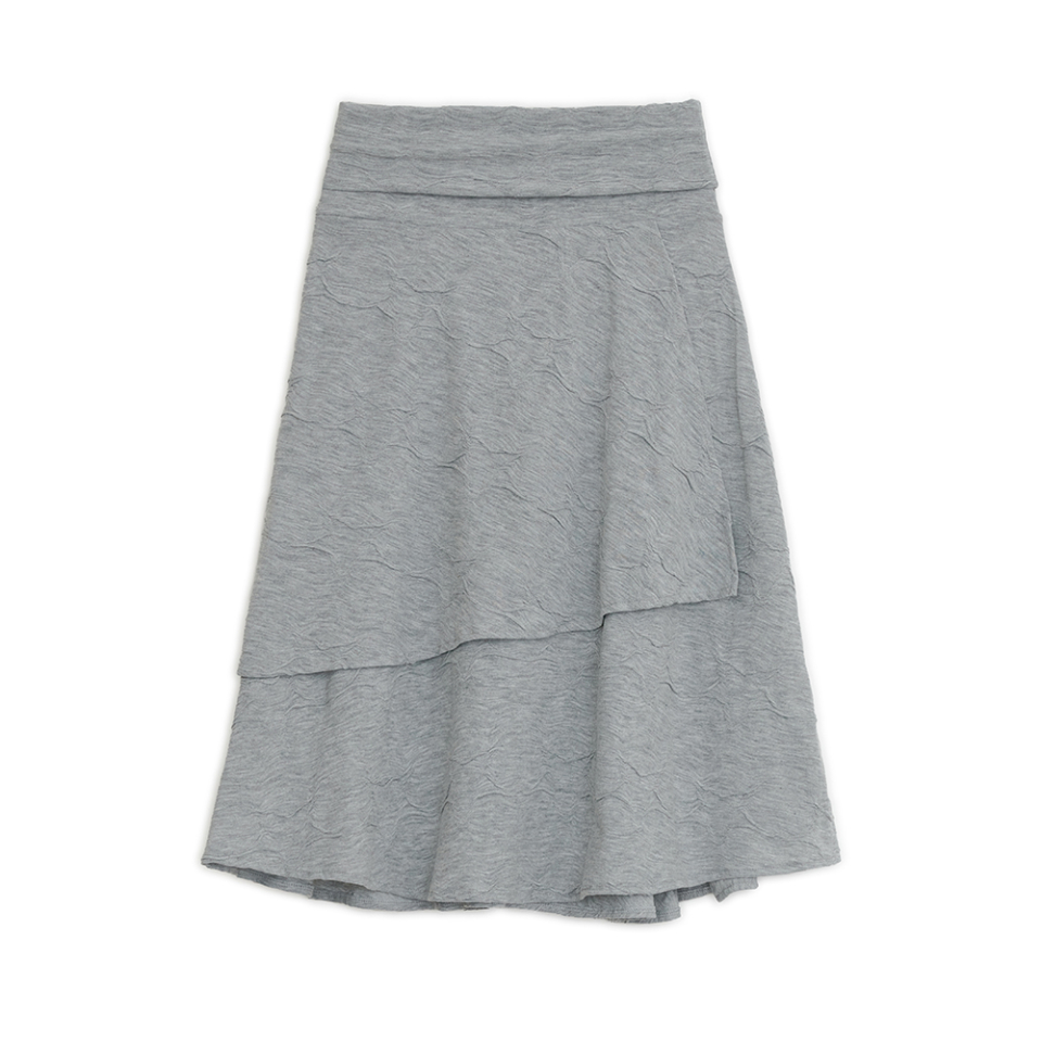 STAR FLARED MIDI SKIRT - 2 COLORS GREY
