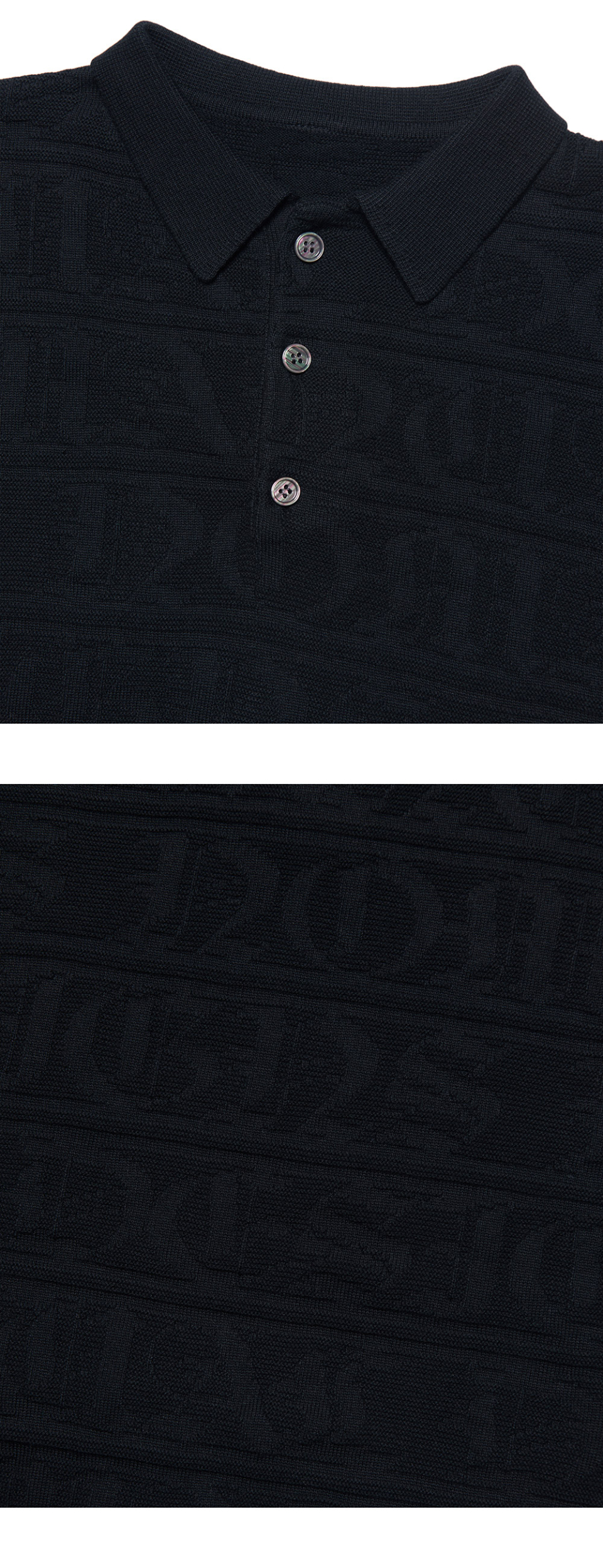 [NOMANUAL] JACQUARD POLO SHIRT ★大人気★ MUSINSA | NOMANUAL JACQUARD POLO SHIRT - BLACK