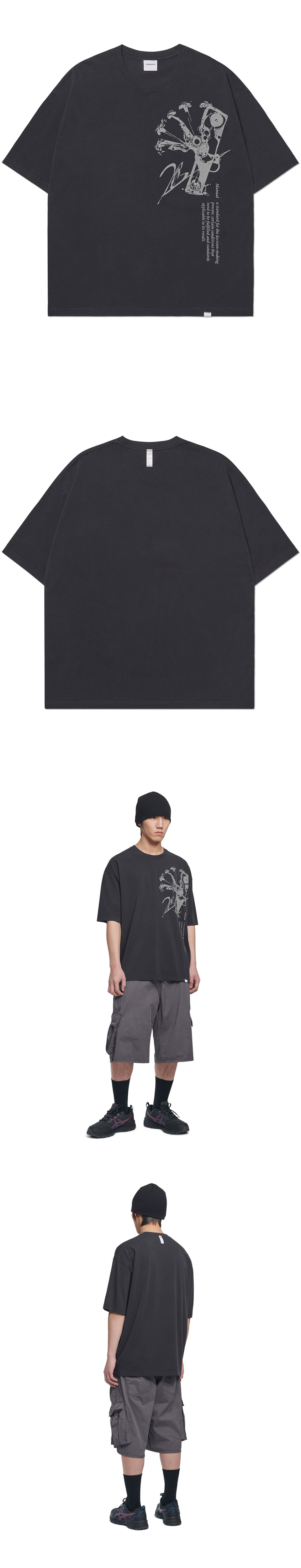 Tシャツ・カットソー NOMANUAL GEAR MANUAL GRAPHIC T-SHIRT 5FT995 MUSINSA | NOMANUAL GEAR MANUAL GRAPHIC T-SHIRT - WASHED BLACK