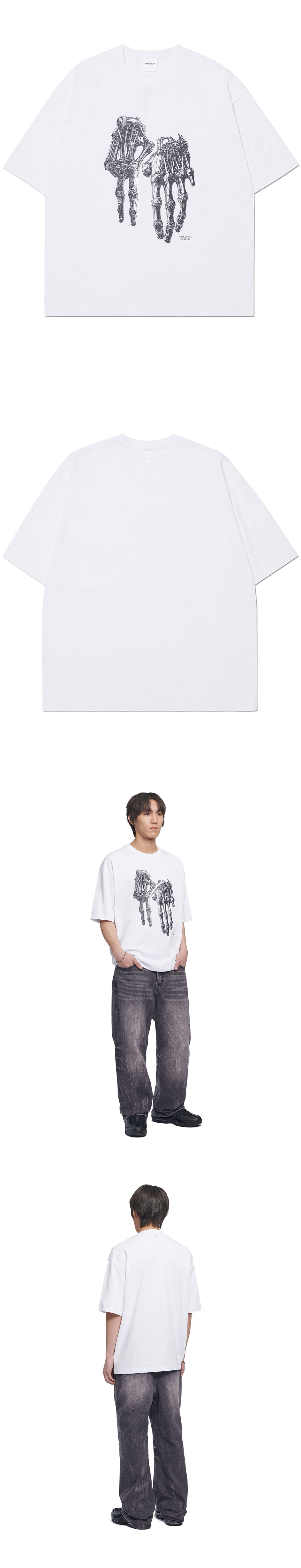 【NOMANUAL】25ss ROBOTIC HAND NM T-SHIRT MUSINSA | NOMANUAL ROBOTIC HAND NM T-SHIRT - WASHED BLACK