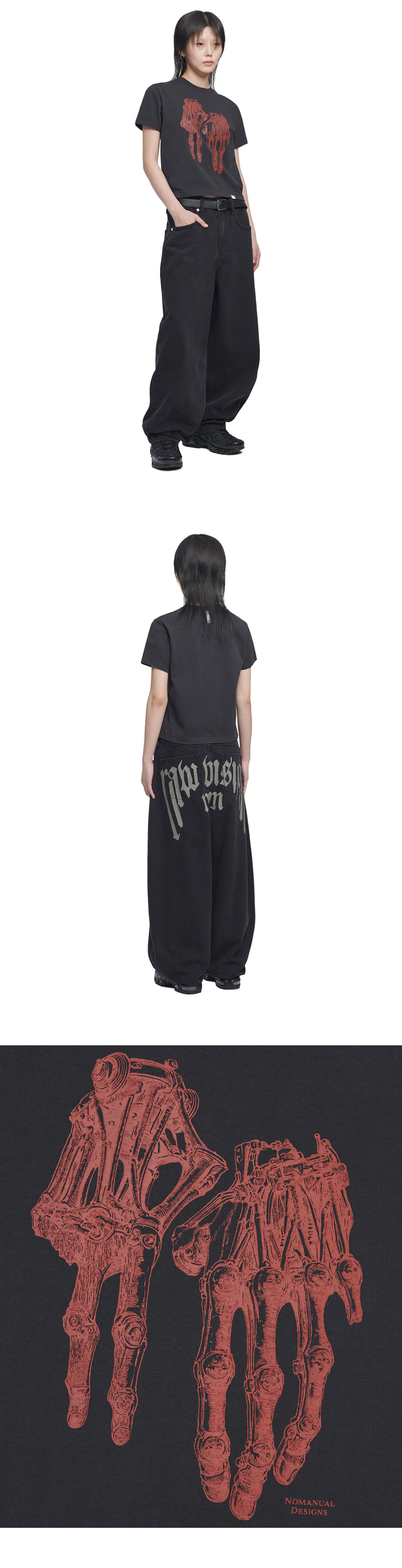 【NOMANUAL】25ss ROBOTIC HAND NM T-SHIRT NOMANUAL ROBOTIC HAND NM T-SHIRT