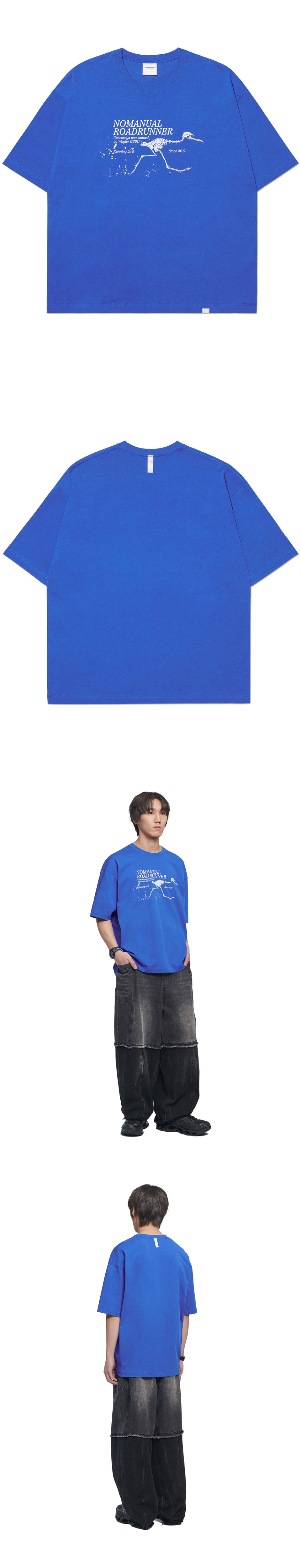 Tシャツ・カットソー NOMANUAL ROADRUNNER T-SHIRT 5SA114 Tシャツ・カットソー NOMANUAL ROADRUNNER T-SHIRT 5SA114