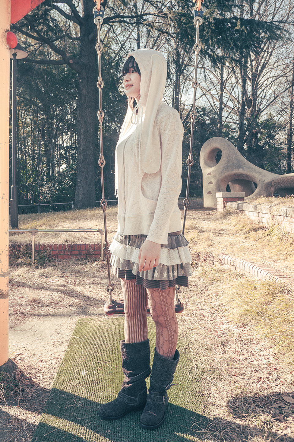 MUSINSA | HUG YOUR SKIN Cancan Layered Skirt (Brown)