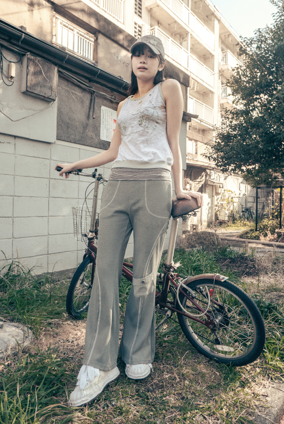 ◇hug your skin◇ Pigment Bootcut Pants Khaki MUSINSA | HUG YOUR SKIN Pigment Bootcut Pants (Khaki)