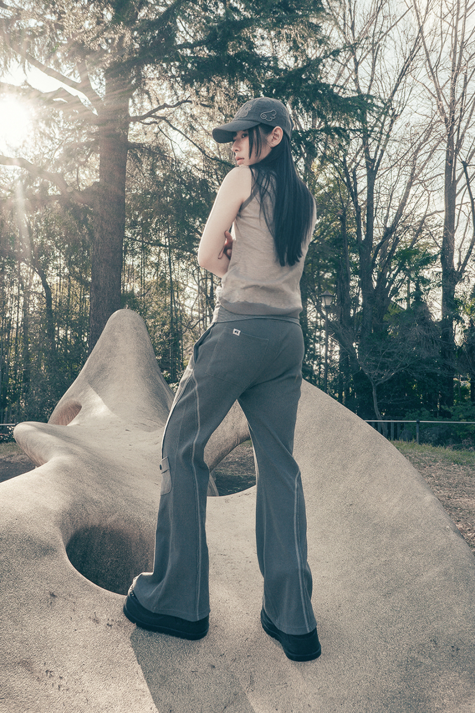 【hug your skin】25ss Pigment boots-cut pants MUSINSA | HUG YOUR SKIN Pigment Bootcut Pants (Khaki)