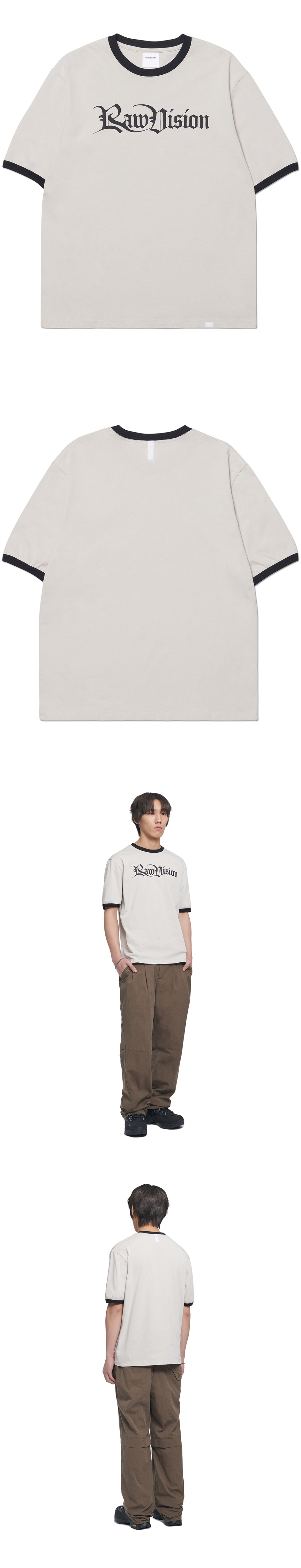 MUSINSA公式 | NOMANUAL RAW VISION RINGER T-SHIRT - IVORY