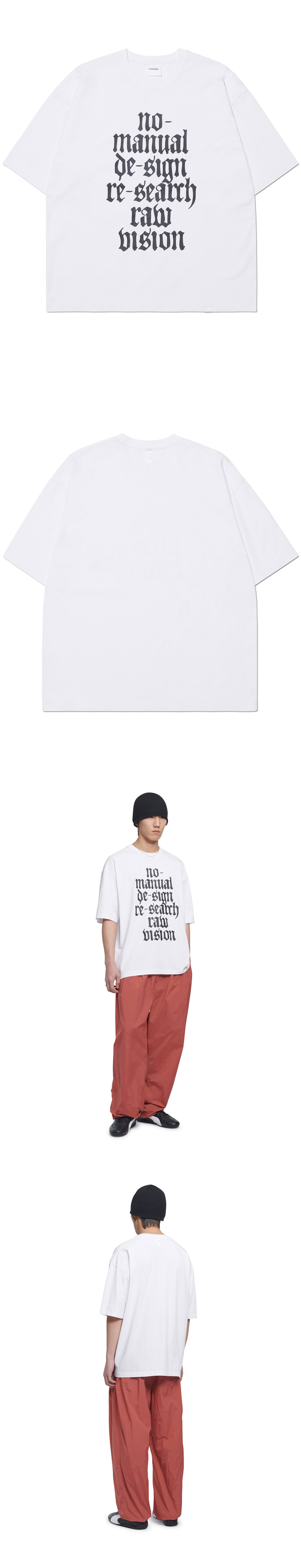 MUSINSA | NOMANUAL RAW VISION T-SHIRT - WHITE