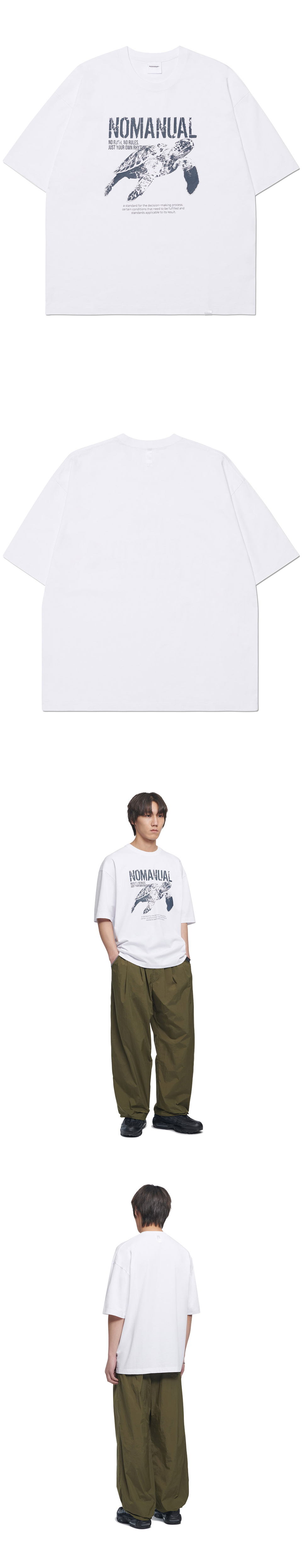 韓国発!【NOMANUAL】TURTLE T-SHIRT MUSINSA | NOMANUAL TURTLE T-SHIRT - WHITE
