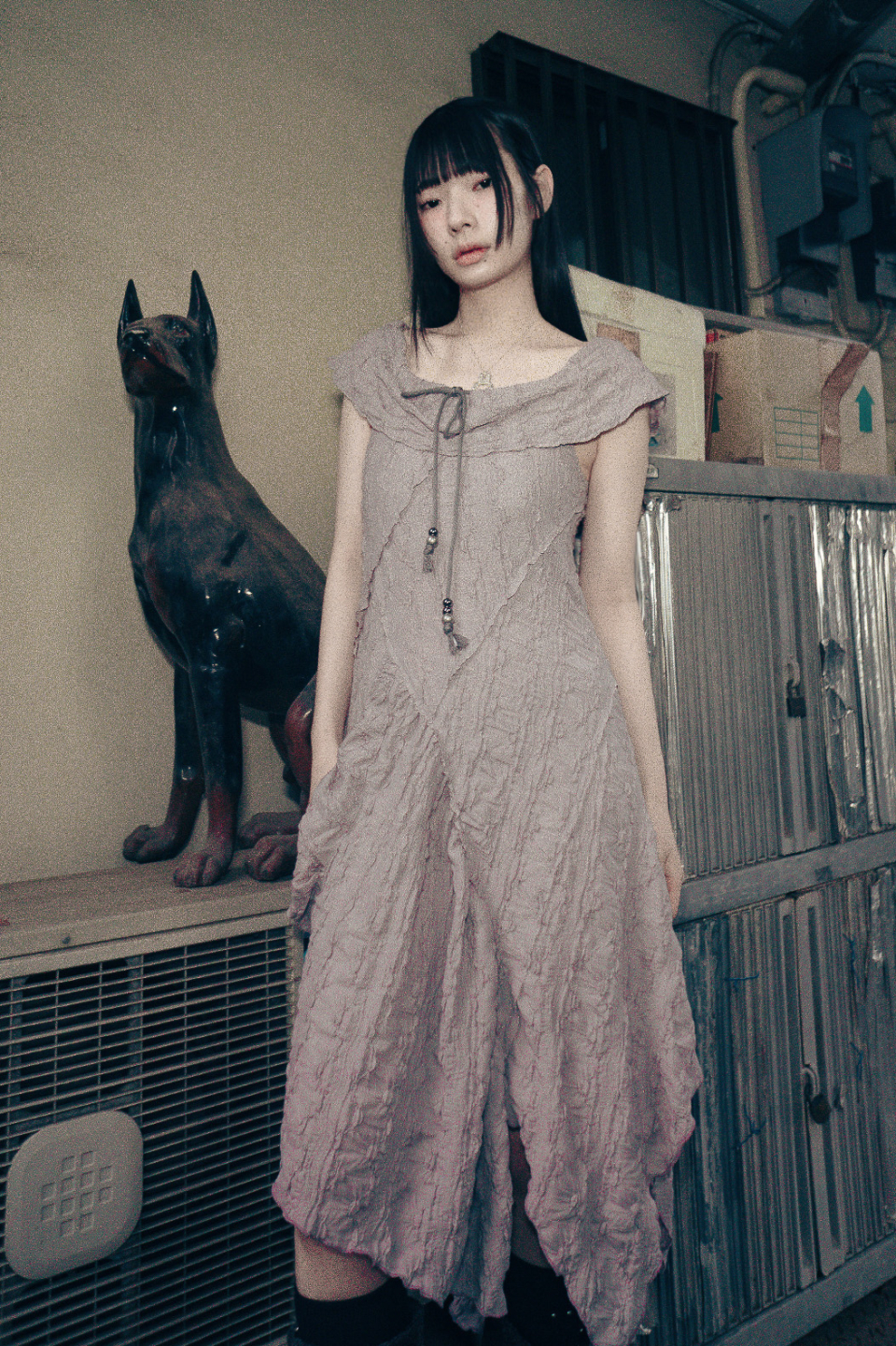 【hug your skin】 Draw-string off-shoulder dress /追跡付 MUSINSA公式 | HUG YOUR SKIN Drawstring Off-Shoulder Dress (Pink)