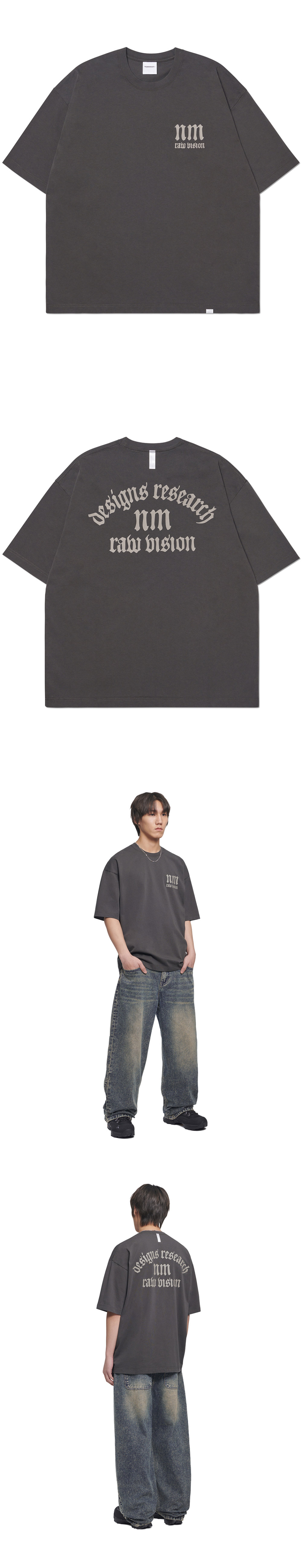 [NOMANUAL] R.V ARCH LOGO T-SHIRT★Tシャツ MUSINSA | NOMANUAL R.V ARCH LOGO T-SHIRT - CHARCOAL