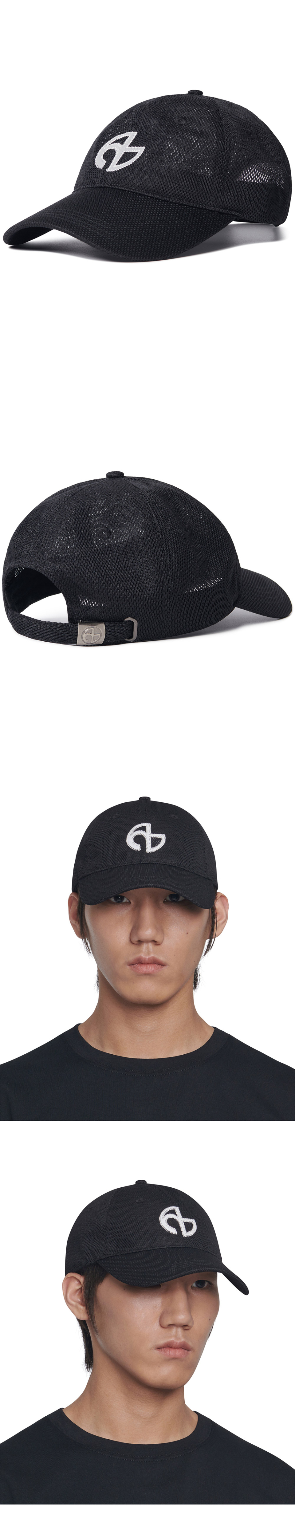 MUSINSA | NOMANUAL R.S MESH BALL CAP - BLACK