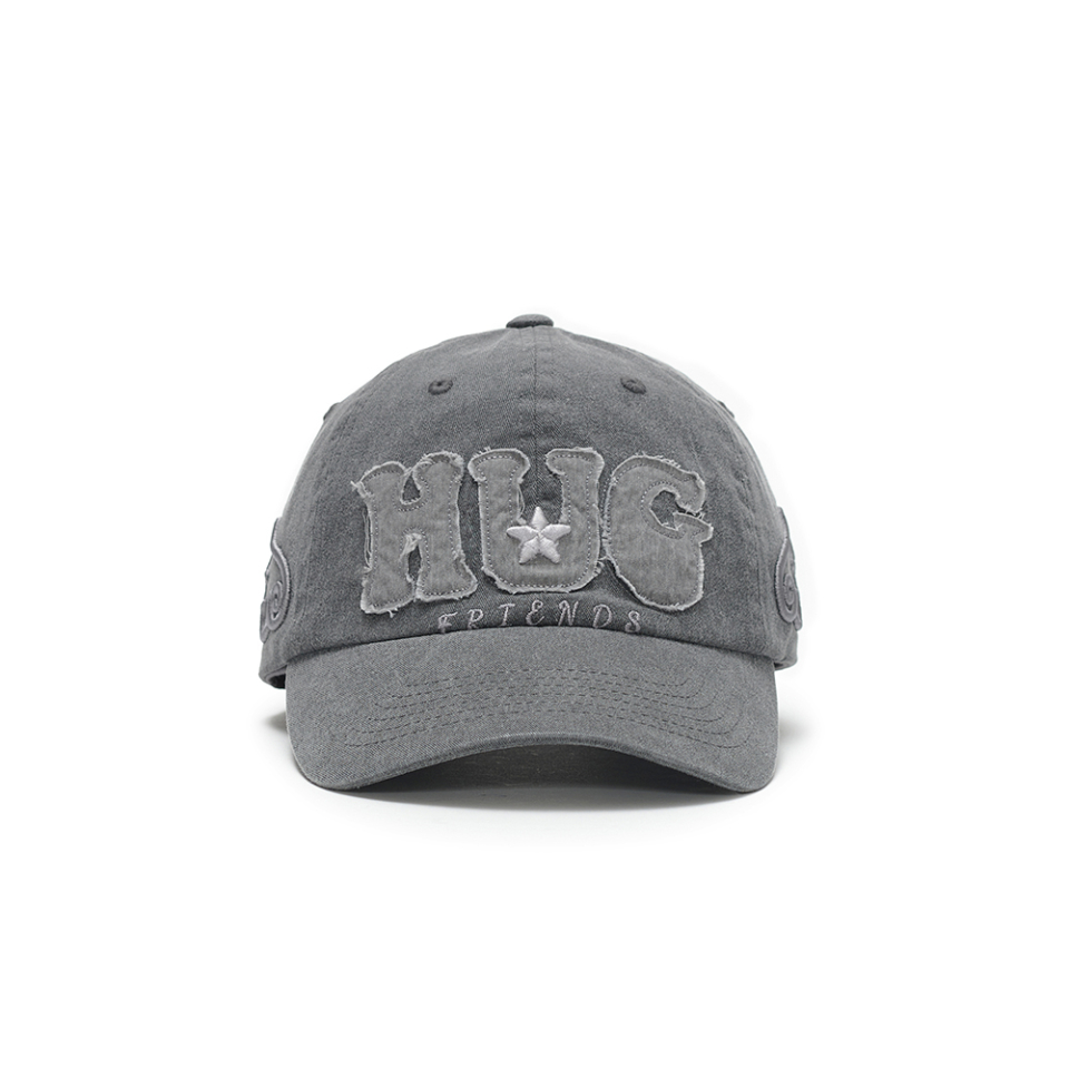 MUSINSA | HUG YOUR SKIN Hug Friends Cap (Charcoal)