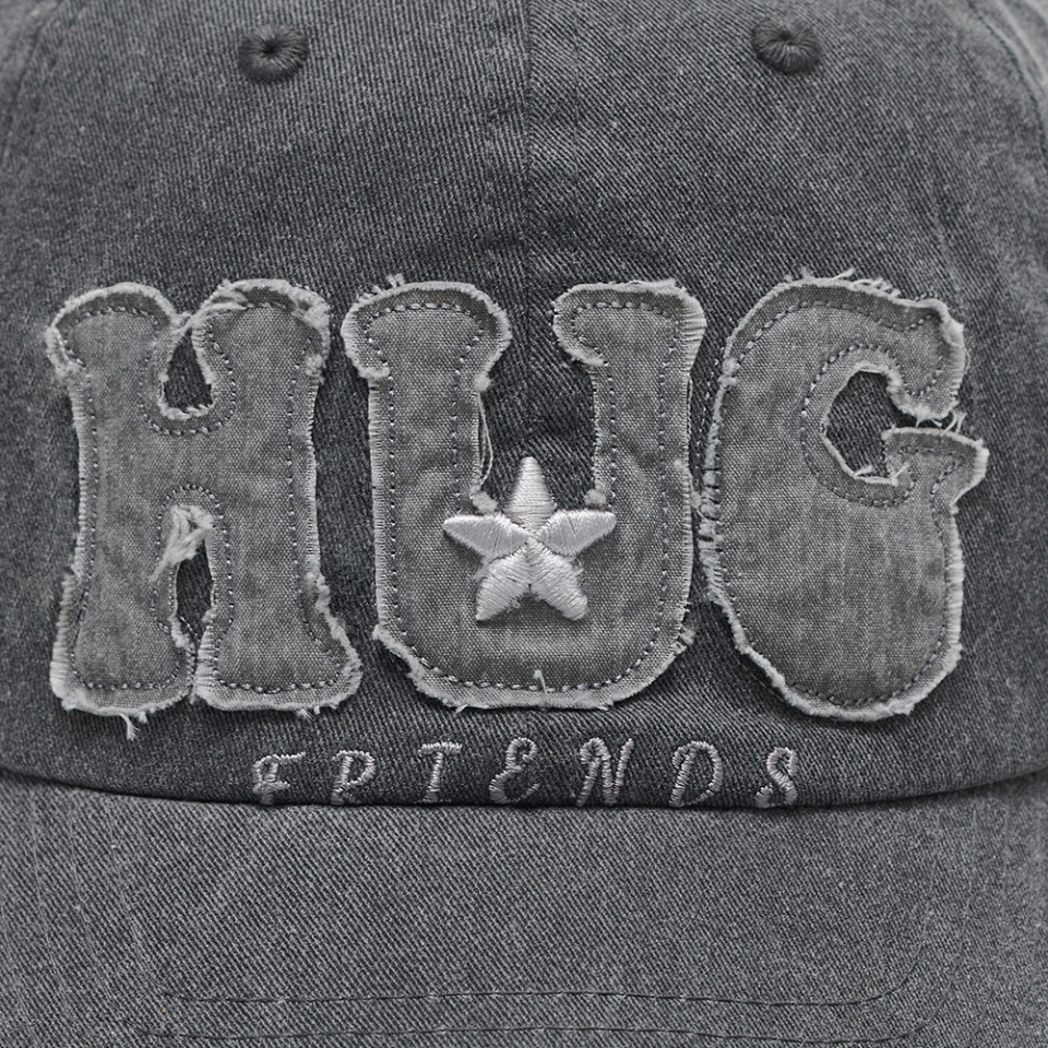 MUSINSA公式 | HUG YOUR SKIN Hug Friends Cap (Charcoal)