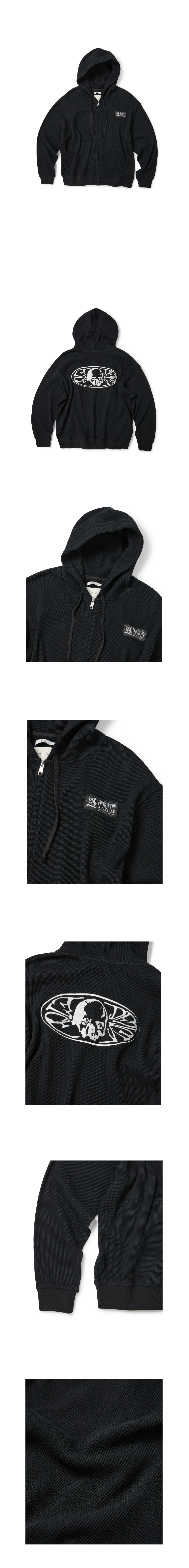 PROTOTYPE WAFFLE HOOD ZIP UP (BLACK) 상세 이미지 2