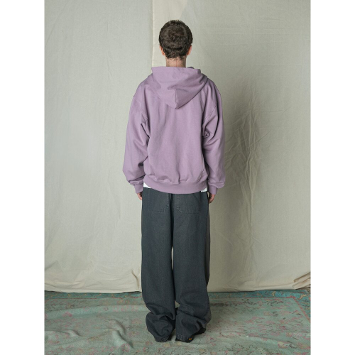 патчаwork Detail Hooded ZipUp Light Purple