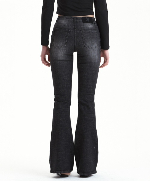 CAT потёртый DENIM PANTS чёрный