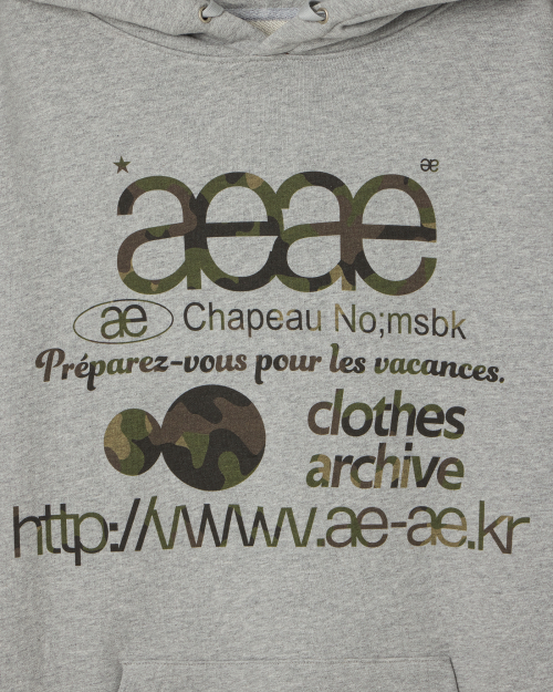 WEB LOGO LOOSED худи [меланж GREY / CAMO]