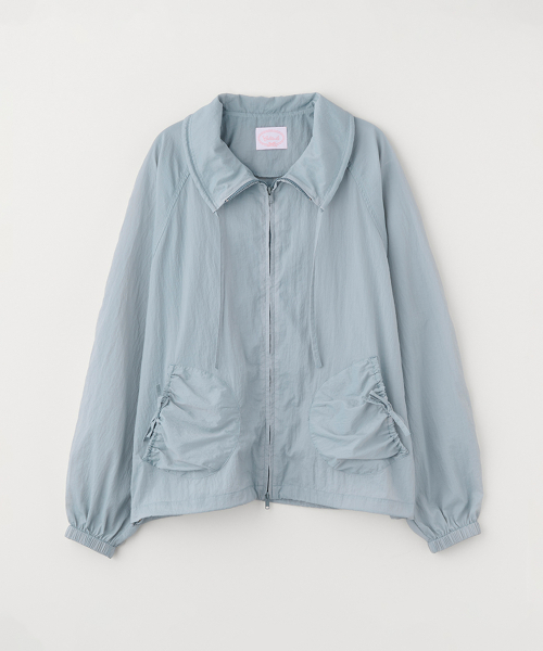 SHIRRING POCKET WINDBREAKER_SKY BLUE