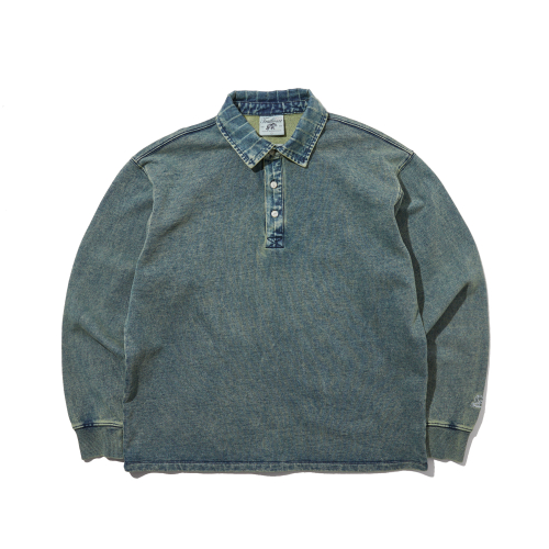 [TRAILWEAR] Регби-рубашка Faded Indigo Indigo_FR1KT81U