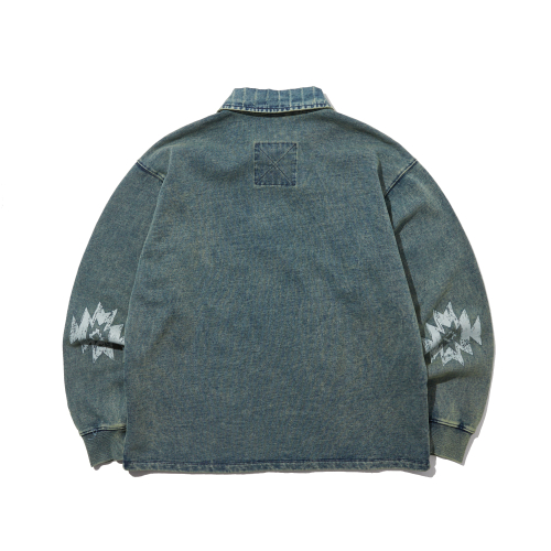 [TRAILWEAR] Регби-рубашка Faded Indigo Indigo_FR1KT81U