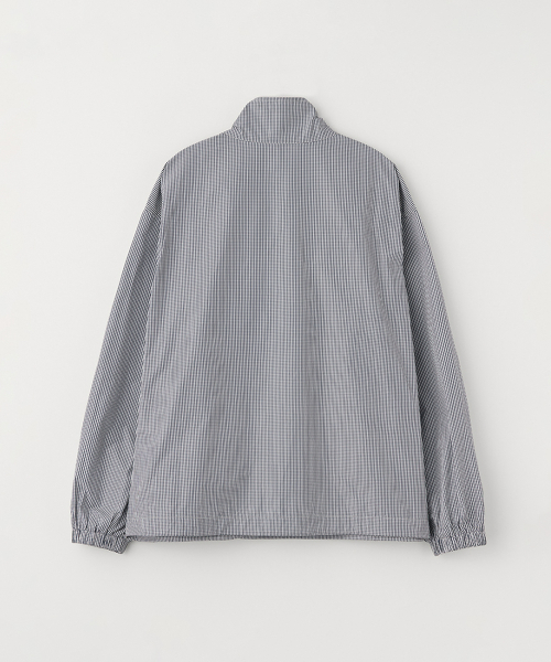 HIGH NECK CHECK ANORAK_NAVY