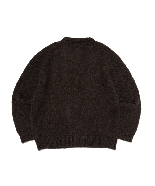 Шерстяной кардиган без воротника UNISEX (Brown)