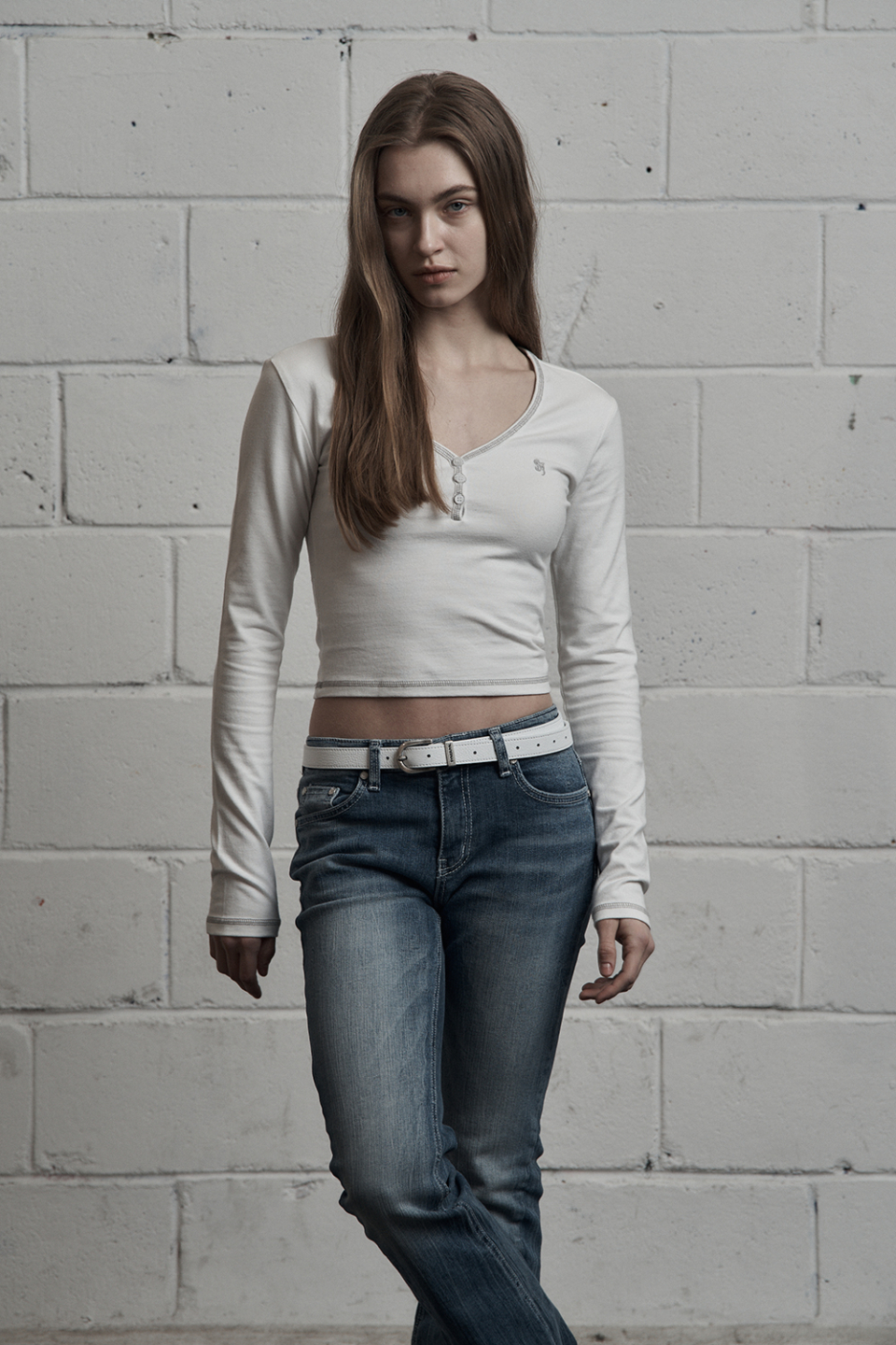 ★SYNERJYN★ WRINKLE CAT WASHING DENIM PANTS LIGHT BLUE SYNERJYN] WRINKLE CAT WASHING DENIM PANTS LIGHT BLUE