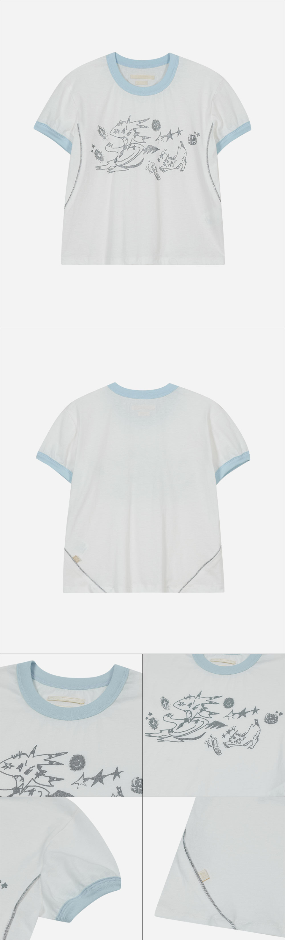 MUSINSA | TYPESERVICE Glittered CareFree Top [White]