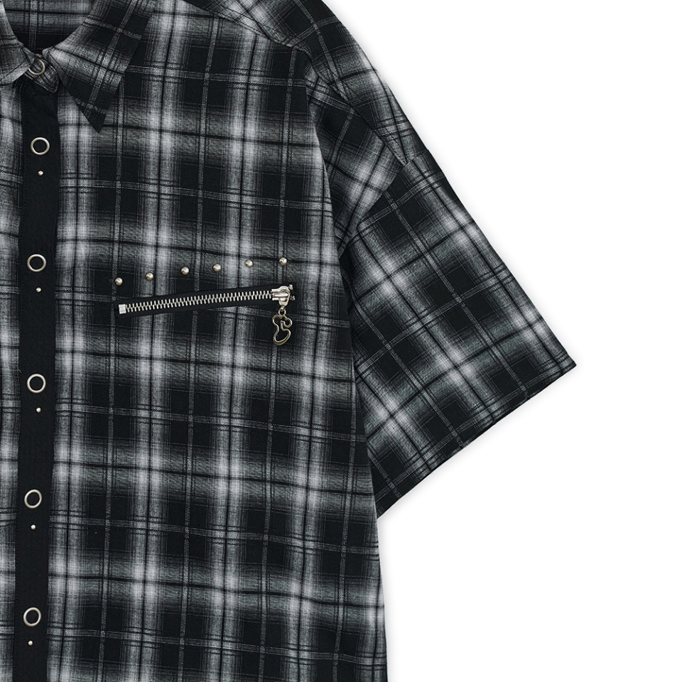 STUD CHECK SHIRT