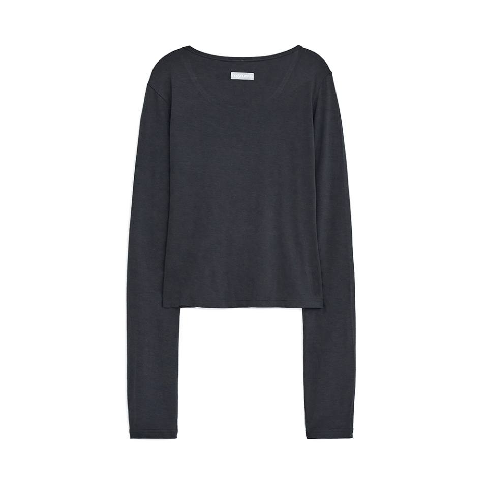 ★hug your skin★ Ornament Print Top Charcoal MUSINSA | HUG YOUR SKIN Ornament Print Top (Charcoal)