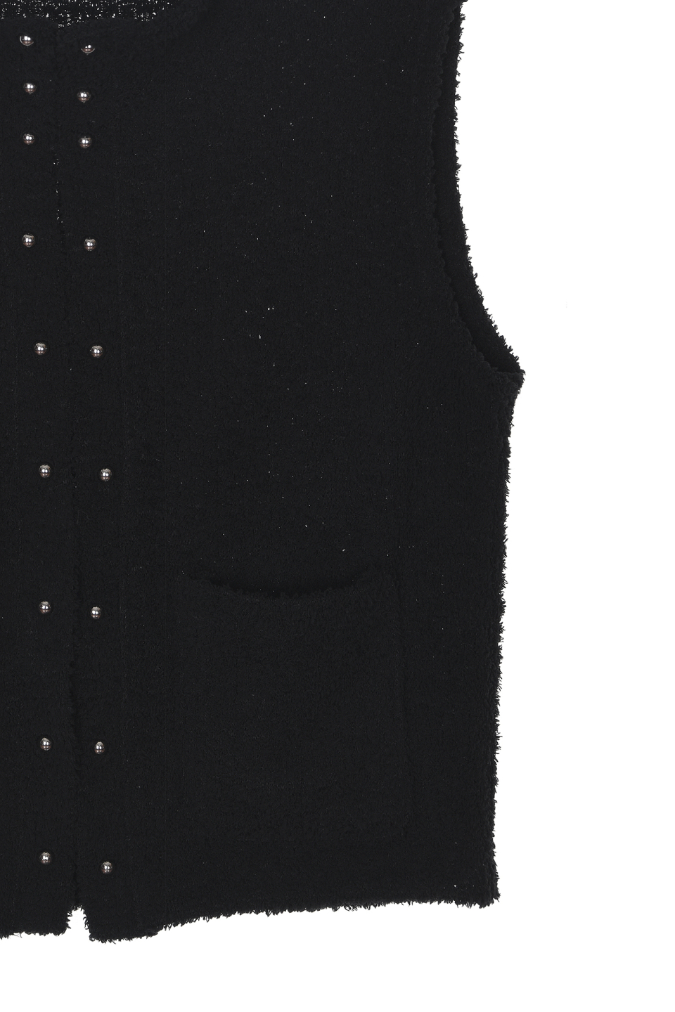 TWO POCKET STUD LINE VEST IN BLACK 상세 이미지 10