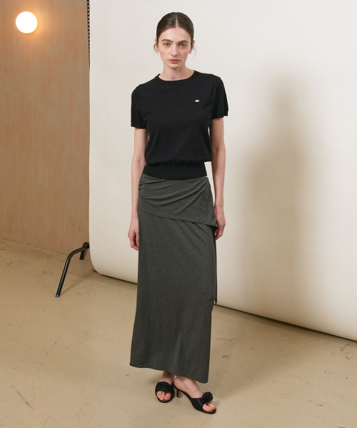 Легкий трикотажный топ WBE2L05512 BLACK