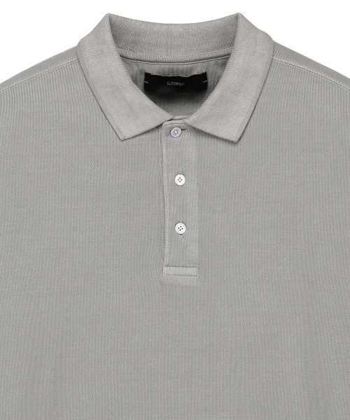 Футболка-поло Garment Dyeing Light Gray IETS5E413G1